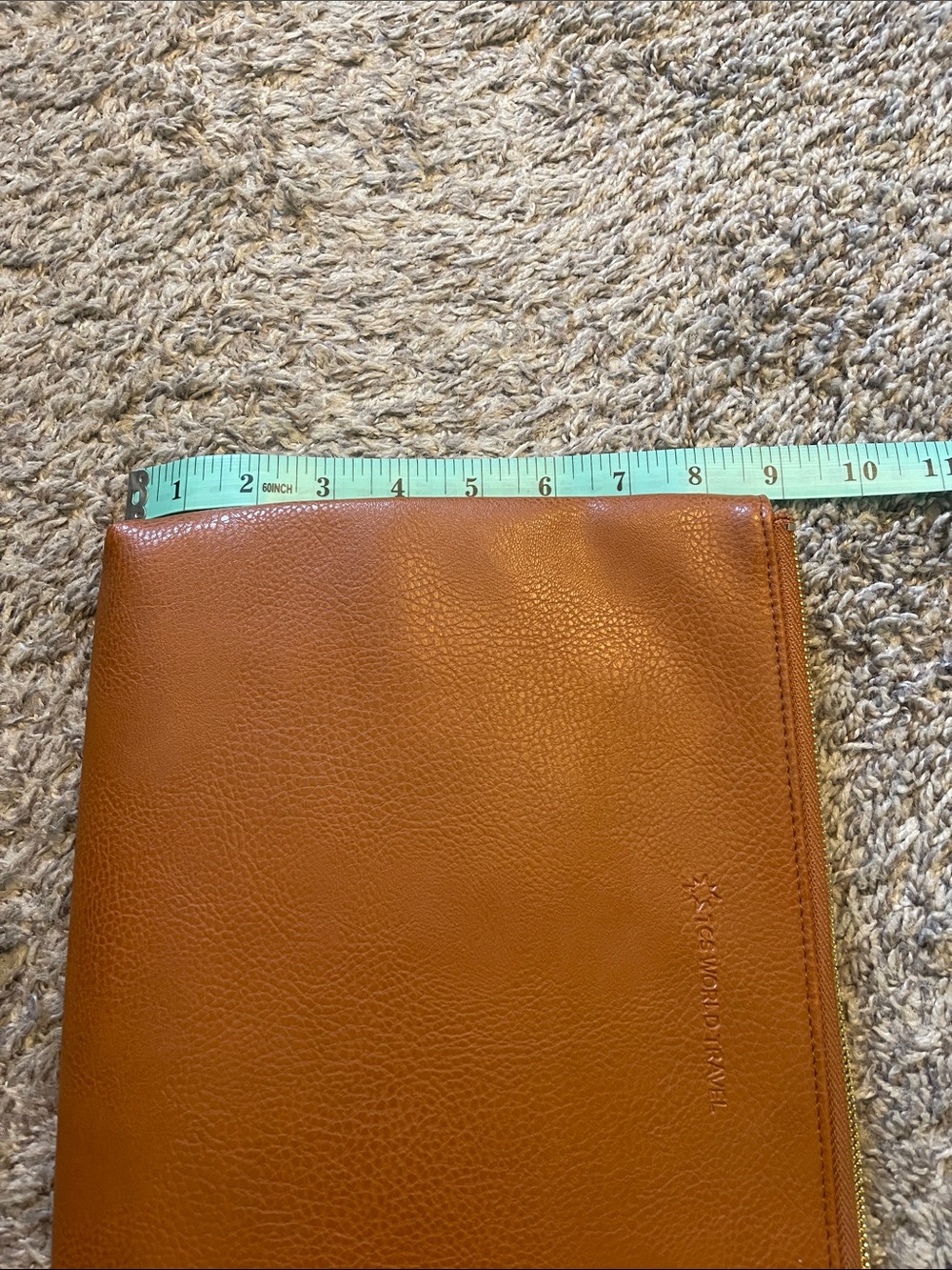 TCS World Travel Tan Leather Travel Pouch - Picture 7 of 7